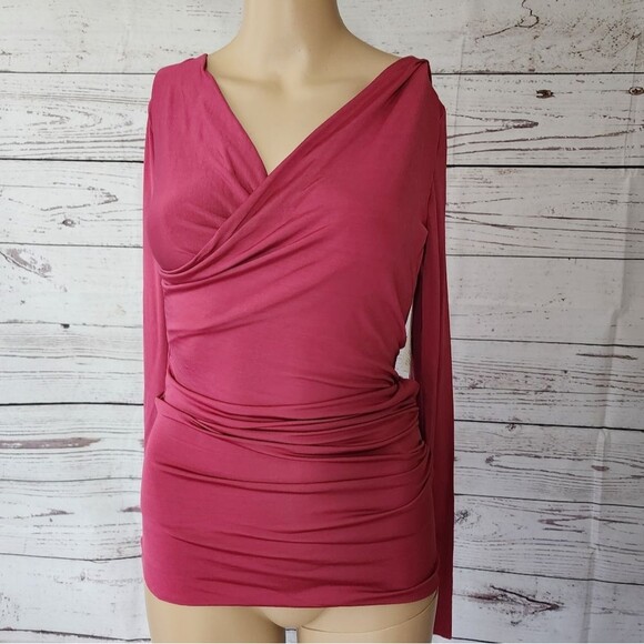 Met & Friends Long Sleeve Surplice Shirt XS NWT - Picture 1 of 6